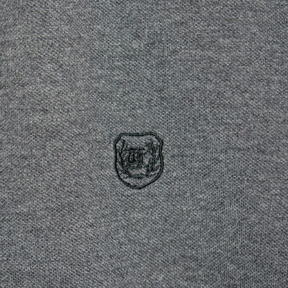 The Kooples Men's Pique and leather trim Polo Shirt Gray Size XS - Picture 7 of 8